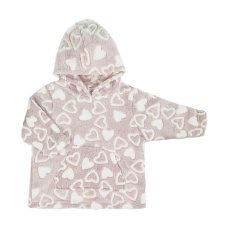 HD114-COF: Coffee Hearts Coral Hoodie (6m-3y)